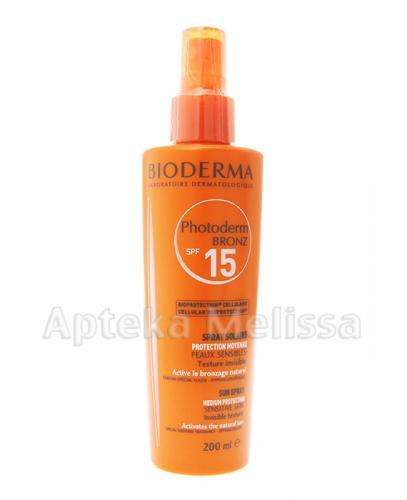 BIODERMA PHOTODERM BRONZ Spray przyspieszający opalanie SPF15 - 200 ml - Apteka internetowa Melissa