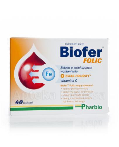 BIOFER FOLIC - 40 tabl. - Apteka internetowa Melissa
