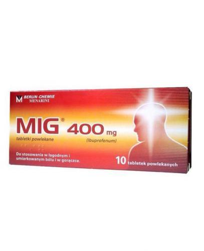 MIG 400 mg - ibuprofen - 10 tabl. - Apteka internetowa Melissa