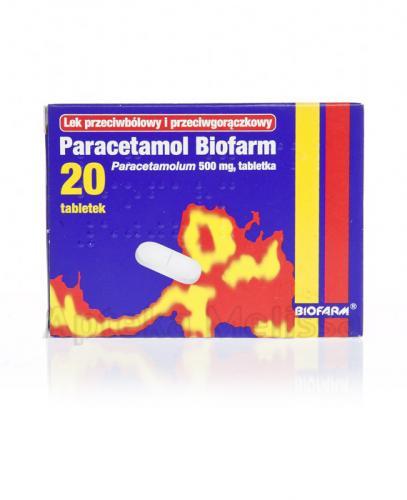  PARACETAMOL BIOFARM 500 mg - 20 tabletek - Apteka internetowa Melissa  