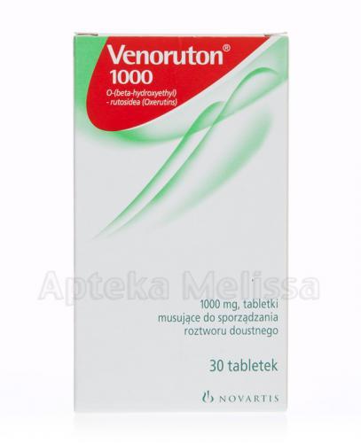VENORUTON 1000 mg Tabletki musujące do sporządzania roztworu doustnego - 30 tabl. - Apteka internetowa Melissa