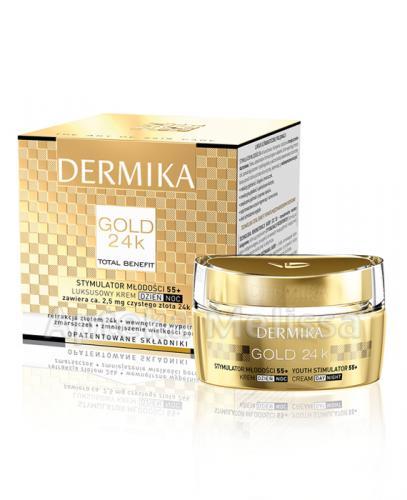 DERMIKA GOLD 24k Krem stymulator młodości 55+ dzień/noc - 50 ml - Apteka internetowa Melissa