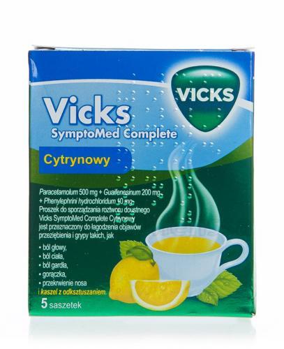 VICKS SYMPTOMED COMPLETE Smak cytrynowy - 5 sasz. - Apteka internetowa Melissa
