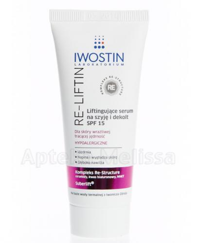 IWOSTIN RE-LIFTIN Liftingujące serum na szyję i dekolt SPF15 - 40 ml - Apteka internetowa Melissa