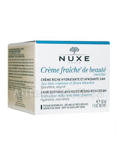 NUXE CREME FRAICHE DE BEAUTE RICH 24-godzinny nawilżający i kojący krem - 50 ml - Apteka internetowa Melissa