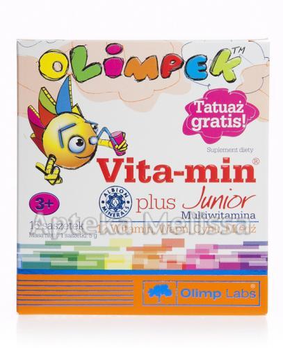 OLIMPEK VITA-MIN PLUS JUNIOR MULTIWITAMINA Smak malinowy - 15 sasz. - Apteka internetowa Melissa