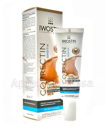 IWOSTIN CORRECTIN SENSITIA Fluid łagodzący trwale kryjący odcień ciepły beż - 30 ml - Apteka internetowa Melissa