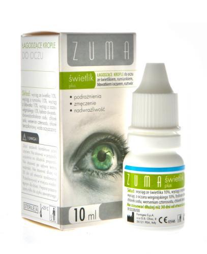 ZUMA ŚWIETLIK PLUS Łagodzące krople do oczu - 10 ml - Drogeria Melissa
