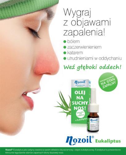 NOZOIL EUKALIPTUS Naturalny olej sezamowy na suchy nos - 10 ml - Apteka internetowa Melissa