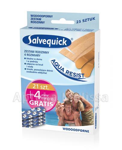 SALVEQUICK AQUA RESIST Plastry odporne na wodę i brud różne rozmiary - 21 szt. + Plastry dla dzieci - Apteka internetowa Melissa