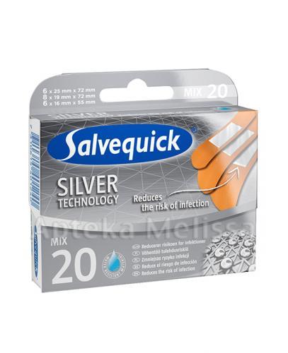 SALVEQUICK SILVER TECHNOLOGY Plaster polietylenowy, opatrunkowy z hipoalergicznym klejem - 20 szt. - Apteka internetowa Melissa
