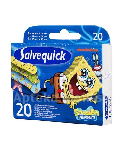 SALVEQUICK SPONGE BOB Plastry odporne na wodę i brud różne rozmiary - 20 szt. - Apteka internetowa Melissa