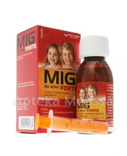MIG DLA DZIECI FORTE Zawiesina doustna 40 mg/ml - 100 ml