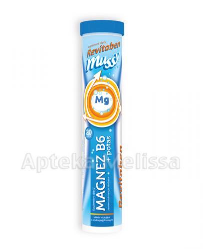 REVITABEN MUSSY MAGNEZ B6 + POTAS - 20 tabl. mus. - Apteka internetowa Melissa