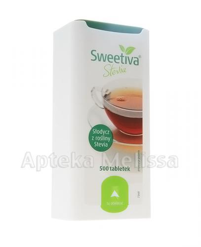 SWEETIVA Słodzik z rośliny stevia - 500 tabl. - Apteka internetowa Melissa