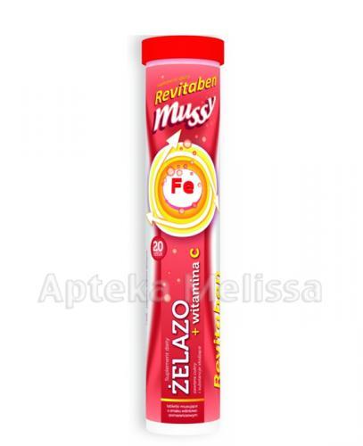 REVITABEN MUSSY ŻELAZO + WITAMINA C - 20 tabl. mus. - Apteka internetowa Melissa