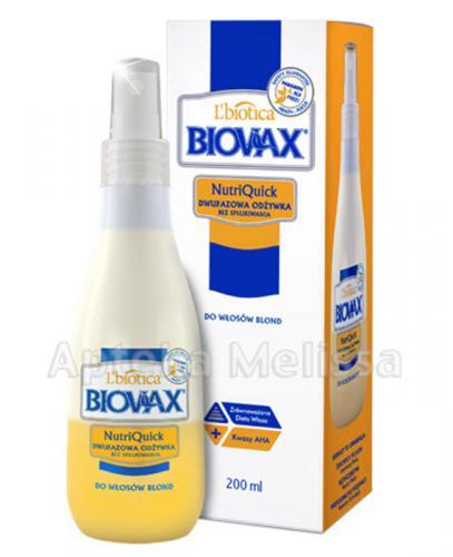 BIOVAX NUTRIQUICK DO WŁOSÓW BLOND Dwufazowa odżywka bez spłukiwania - 200 ml - Apteka internetowa Melissa