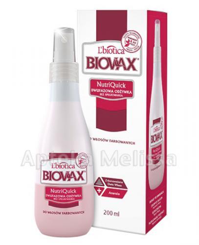 BIOVAX NUTRIQUICK DO WŁOSÓW FARBOWANYCH Dwufazowa odżywka bez spłukiwania - 200 ml - Apteka internetowa Melissa
