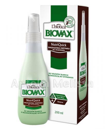 BIOVAX NUTRIQUICK DO WŁOSÓW SŁABYCH ZE SKŁONNOŚCIĄ DO WYPADANIA Dwufazowa odżywka bez spłukiwania - - Apteka internetowa Melissa