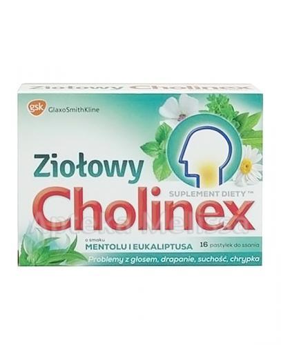 CHOLINEX ZIOŁOWY O smaku mentolu i eukaliptusa - 16 past. do ssania - Apteka internetowa Melissa