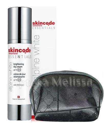 SKINCODE ESSENTIALS Krem rozjaśniający z ochroną przeciw UV SPF12 - 50 ml + Kosmetyczka - Apteka internetowa Melissa