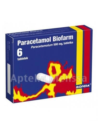  Paracetamol Biofarm 500 mg, 6 tabletek - Apteka internetowa Melissa  