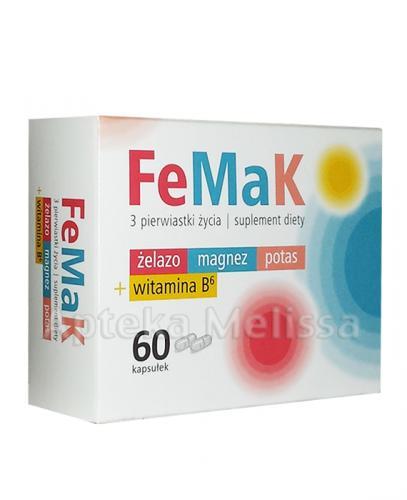 FEMAK Żelazo, magnez, potas - 60 kaps. - Apteka internetowa Melissa