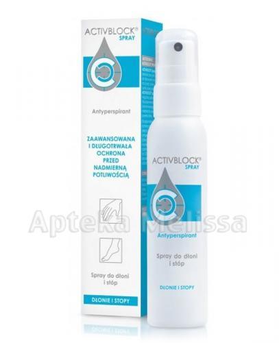 ACTIVBLOCK SPRAY Antyperspirant do dłoni i stóp - 100 ml - Apteka internetowa Melissa