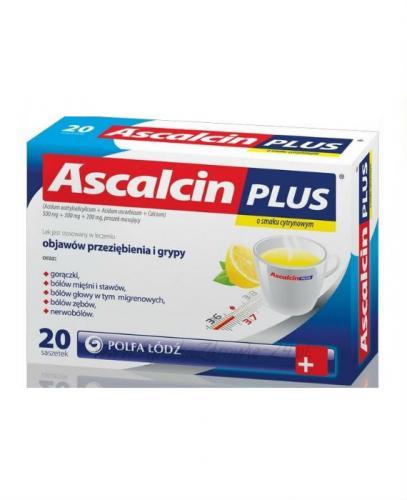 ASCALCIN PLUS Cytrynowy - 20 sasz. - Apteka internetowa Melissa
