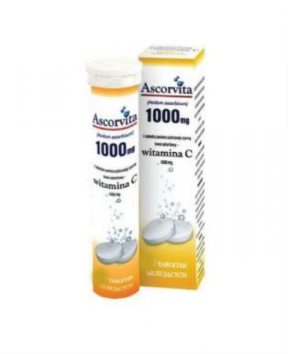 ASCORVITA tabletki musujące o smaku cytrynowym 1000 mg - 10 szt.