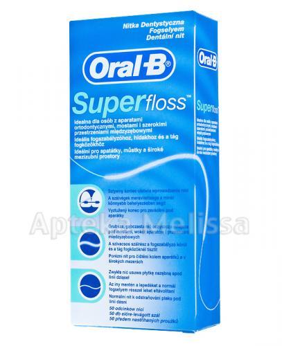  ORAL-B SUPER FLOSS Nić dentystyczna do aparatów ortodontycznych - 50 odcin. - Apteka internetowa Melissa  