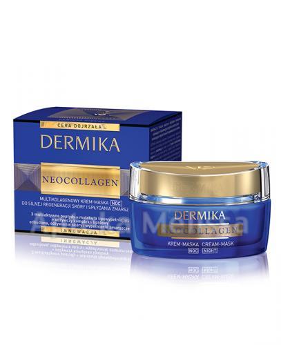 DERMIKA NEOCOLLAGEN ZESTAW Multikolagenowy krem-maska na noc + Świeca do masażu