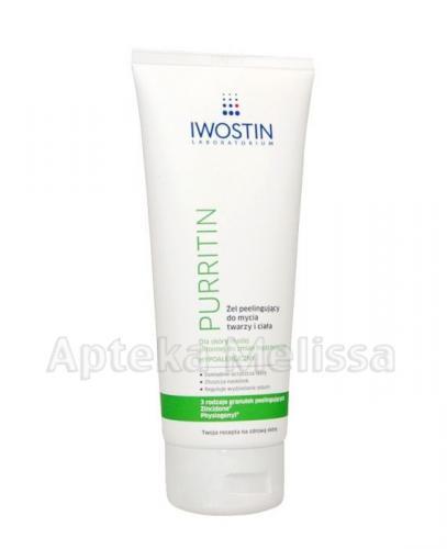 IWOSTIN PURRITIN Żel peelingujący do mycia twarzy i ciała - 200 ml - Apteka internetowa Melissa