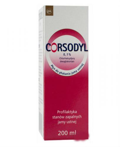  CORSODYL 0,1% Płyn do płukania jamy ustnej - 200 ml - Apteka internetowa Melissa  