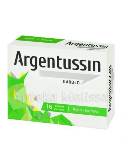 ARGENTUSSIN GARDŁO O smaku miętowo cytrynowym - 16 past., cena, opinie, stosowanie - Drogeria Melissa