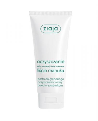 ZIAJA OCZYSZCZANIE Liście manuka pasta do głębokiego oczyszczania przeciw zaskórnikom, 75 ml