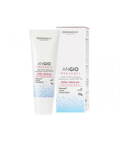 DERMEDIC ANGIO PREVENTI Lekki krem ochronny maskujący rumień SPF 15 - 45 g - Apteka internetowa Melissa