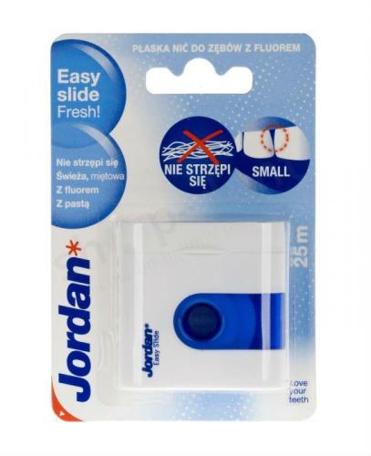 JORDAN EASY SLIDE FRESH Płaska nic do zębów z fluorem - 25 m. - Apteka internetowa Melissa
