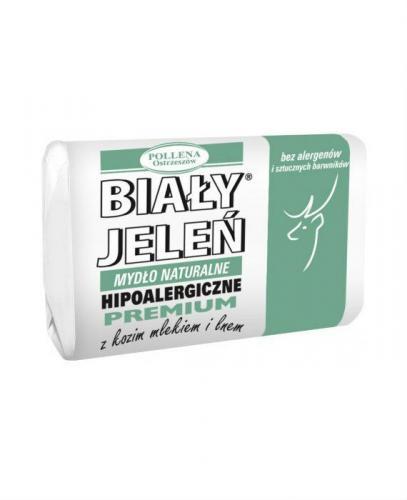  BIAŁY JELEŃ Hipoalergiczne mydło naturalne PREMIUM z kozim mlekiem - 100g  - Apteka internetowa Melissa  