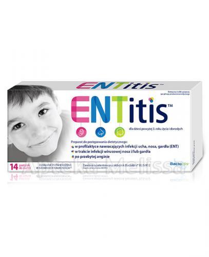  ENTITIS - 14 past. Probiotyk do stosowania w stanach ryzyka nawracających infekcji ucha, nosa i gardła. - Apteka internetowa Melissa  