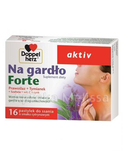 DOPPELHERZ AKTIV Na gardło forte o smaku cytrynowym - 16 past. - Apteka internetowa Melissa