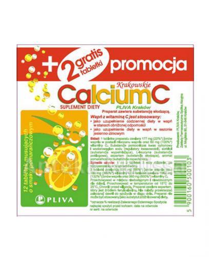 PLIVA CALCIUM Z witaminą C o smaku pomarańczowym - 16 tabl. mus. - Apteka internetowa Melissa