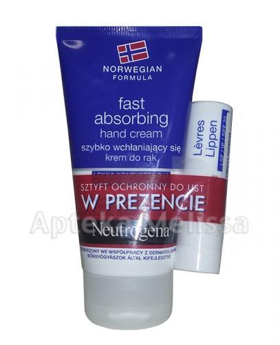 NEUTROGENA FORMUŁA NORWESKA Krem do rąk szybko wchłaniający się - 75 ml + Sztyft do ust - 4,8 g - Apteka internetowa Melissa