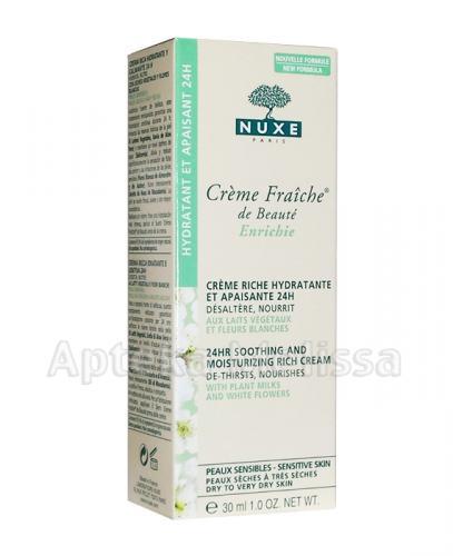 NUXE CREME FRAICHE DE BEAUTE RICH 24-godzinny nawilżający i kojący krem - 30 ml - Apteka internetowa Melissa