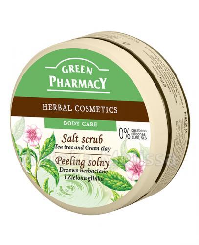 GREEN PHARMACY Peeling solny drzewo herbaciane i zielona glinka - 300 ml - Apteka internetowa Melissa