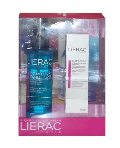 LIERAC DEMAQ YEUX DOUBLE SOIN Odświeżający płyn do demakijażu oczu - 100 ml + DIOPTICREME Krem redukujący zmarszczki pod oczami - 10 ml - Apteka internetowa Melissa