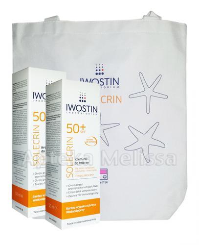 IWOSTIN SOLECRIN Krem żel do twarzy SPF50+ - 2 x 50 ml + Torba GRATIS! - Apteka internetowa Melissa