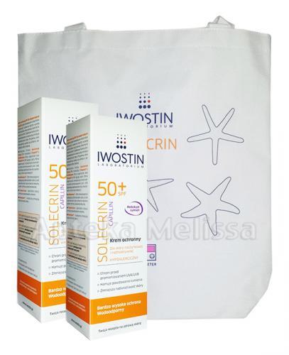IWOSTIN SOLECRIN CAPILLIN Krem ochronny do skóry naczynkowej SPF50+ - 2 x 50 ml + Torba GRATIS ! - Apteka internetowa Melissa