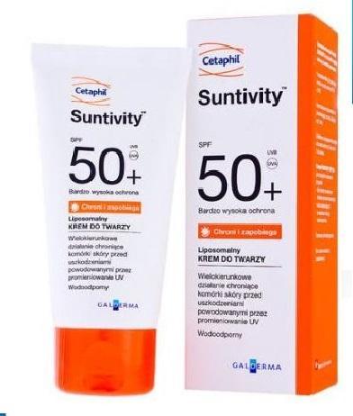 CETAPHIL SUNTIVITY Liposomalny krem do twarzy SPF 50+ 50ml - Apteka internetowa Melissa