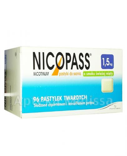NICOPASS O smaku świeżej mięty 1,5 mg - 96 past. - Apteka internetowa Melissa